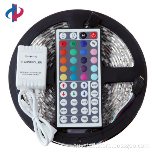 5050 Flexible Light Kit - IP65 Rated 44-Key Remote Control 5M 300LED 12V RGB LED Strip with Power Adapter